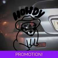 Howdy Cat Sticker