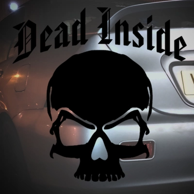 Dead Inside Skull Sticker