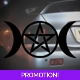Triple Moon and pentagram Sticker
