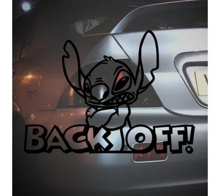Stitch Back Off Sticker