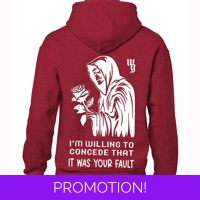 Reaper It Was Your Fault Red Hoodie