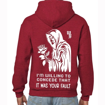 Reaper It Was Your Fault Red Hoodie