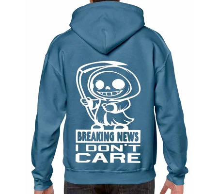 Breaking News I Don't Care Reaper Hoodie