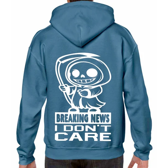 Breaking News I Don't Care Reaper Hoodie