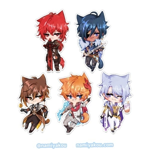 genshin chibi stickers
