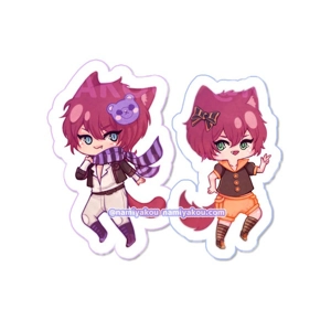 large miki & ran halloween stickers