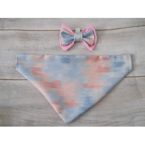 Pink & Blue Bow Tie & Bandana