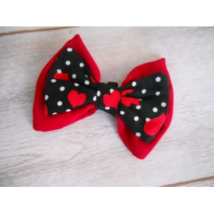 Red & Hearts Valentines Bow Tie