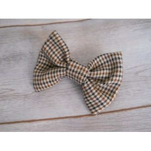 CAMEL CHECK DESIGN DOG BOW TIE