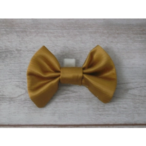 Shiny Gold Dog Bow Tie Medium
