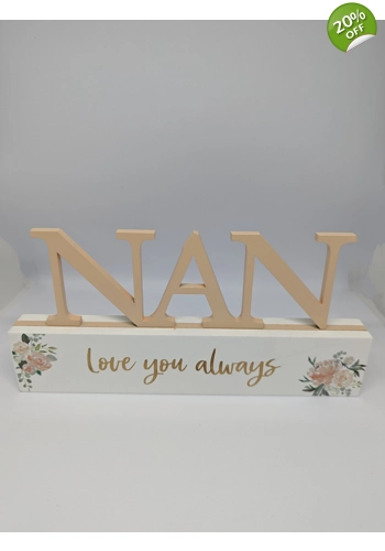 Peaches and Cream Nan mantel plaque