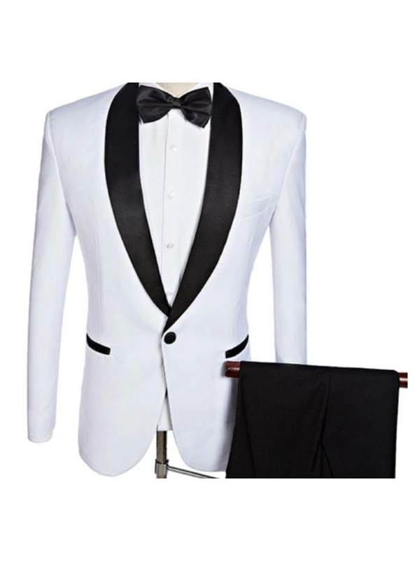 Men White & black suit