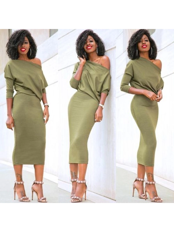 Off shoulder pencil dress