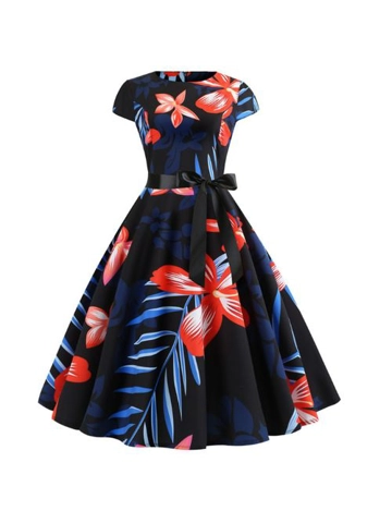 Fashion Vintage Short-sleeved Hepburn Dress Party Dress