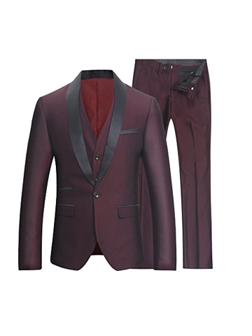 Maroon suit