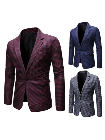 Casual checkered suit