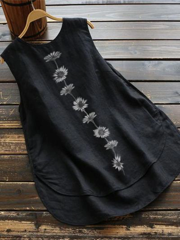 Summer Sleeveless Floral Vest Cami Top Tee