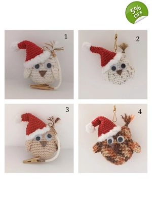 Handmade Owl  with Sant..