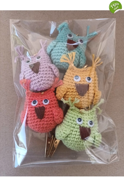 Handmade Mini Owls pack of 5