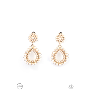 E12 - Discerning Droplets Gold Clip Ons