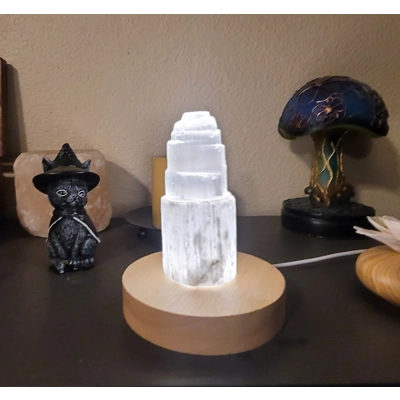 Selenite Crystal Lamp