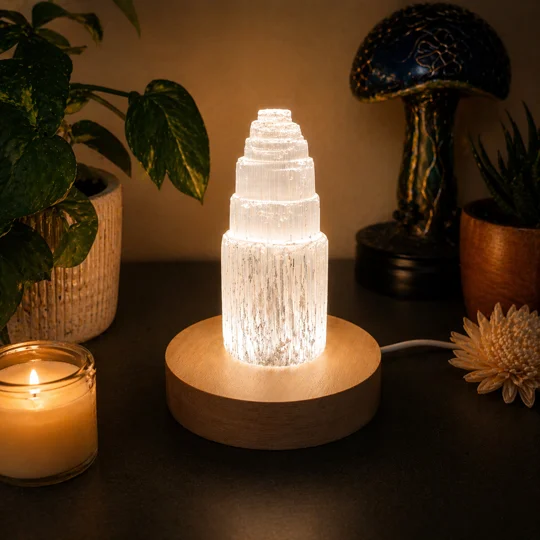 Selenite Crystal Lamp