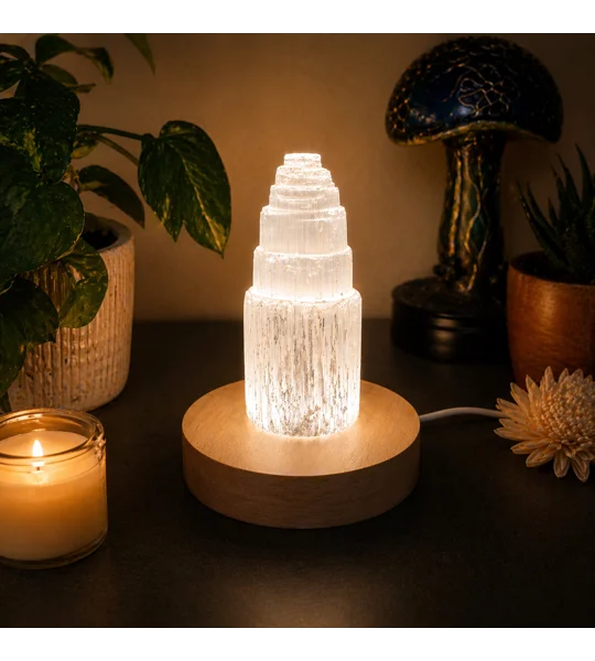 Selenite Crystal Lamp