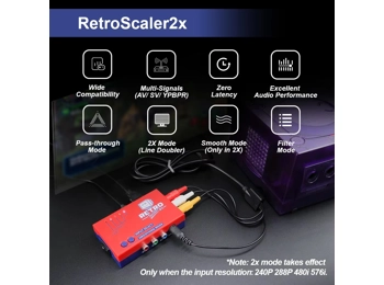 RetroScaler2x AV to HDMI-compatible Converter and Line-doubler