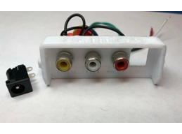 NES 101 video add-on board, power led and 3D Printed Back *A/V out* NES top load