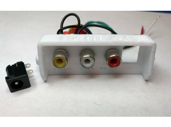 NES 101 video add-on board, power led and 3D Printed Back *A/V out* NES top load