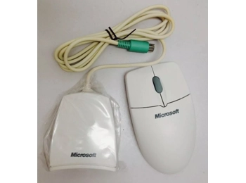 Microsoft C57 Beige PS2 & Serial Wireless Scroll BALL Mouse