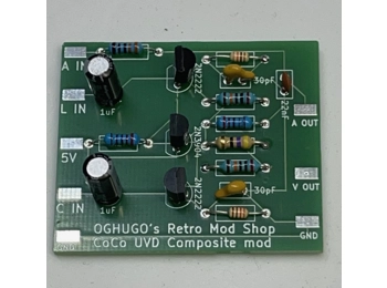 Universal Video Driver (UVD) Tandy Coco Color Computer Composite Video Audio PCB