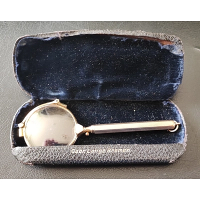 Antike faltbare Lorgnette 24K vergoldet