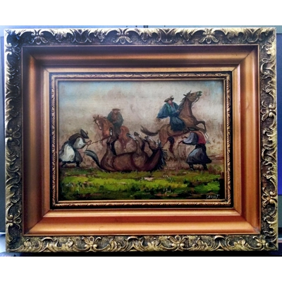 Antike Öil Malerei, Österreich um 1900 - 1920 signiert und gerahmt