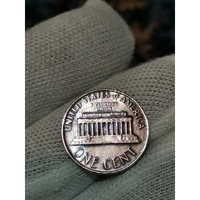 Seltene "1 Cent" USA Lincoln memorial. Polierte Platte 1968 D Seltene "1 Cent" USA Lincoln memorial. Polierte Platte 1968 D