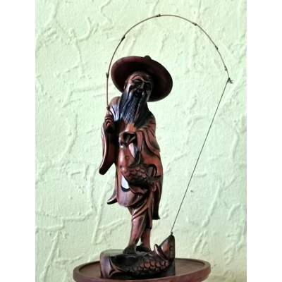 Antike Statue aus Rosenholz (Huang-Huali) China