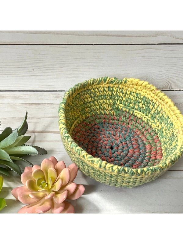 Boho Catch All Basket, Jewelry Dish, Ring Organizer, Desk Tidy.