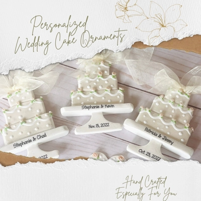 Personalized Wedding Cake Ornaments. Personalized Wedding Cake Ornaments.