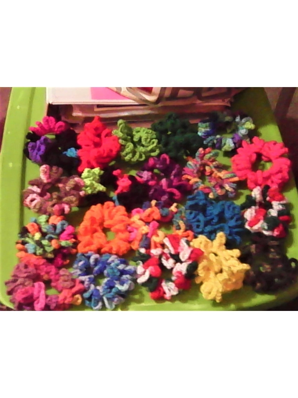 Set of 5 Random Handmade Crochet Hair Scrunchies