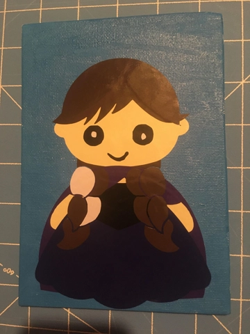 Painted Canvas With Vinyl - Anna