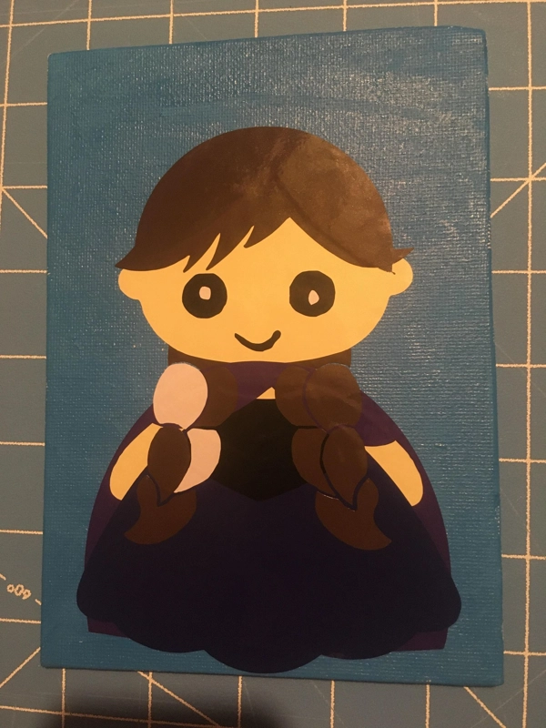 Painted Canvas With Vinyl - Anna