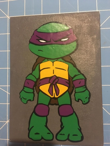 Painted Canvas With Vinyl - Donatello