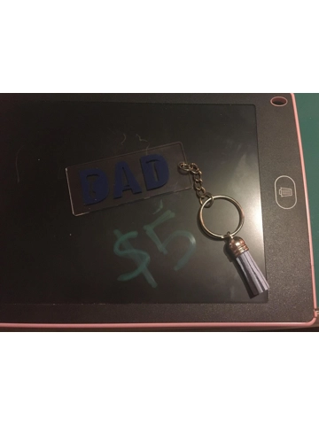 Acrylic Key Chain Circle Dad