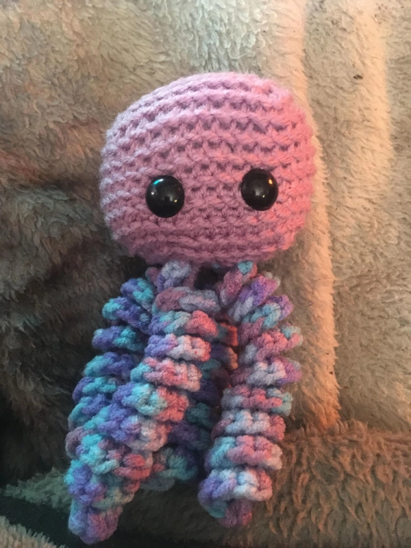 Hand Crocheted Jelly Fish Cube