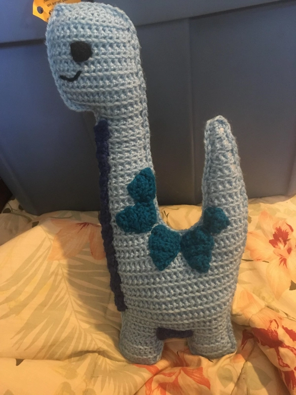 Hand Crochet Dino Cuddler