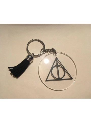 Acrylic Key Chain Circle Deathly Hollows