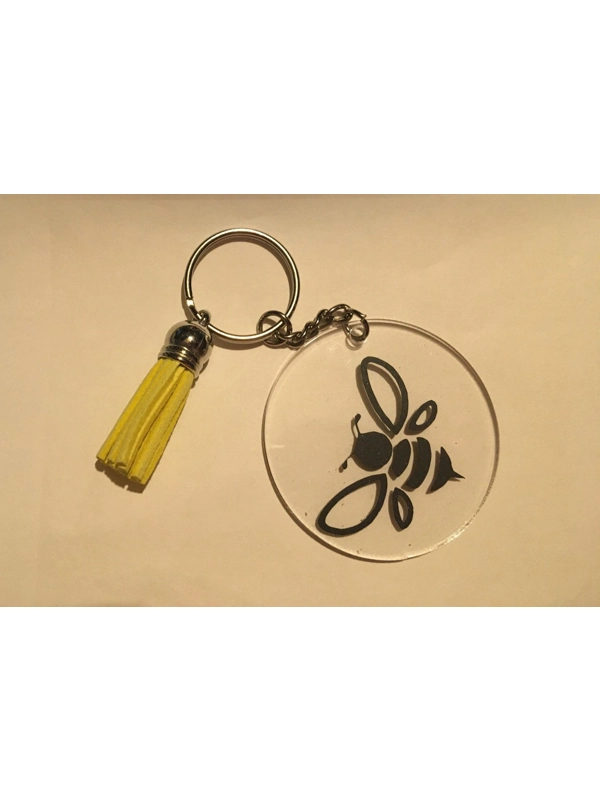 Acrylic Key Chain Circle Bee