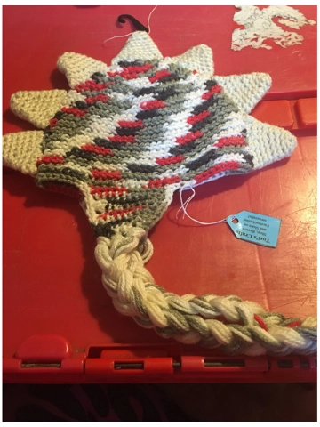 Hand Crocheted Dinosaur Hat Child