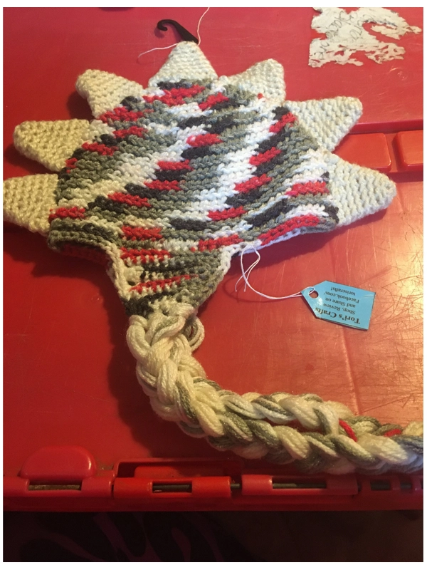 Hand Crocheted Dinosaur Hat Child