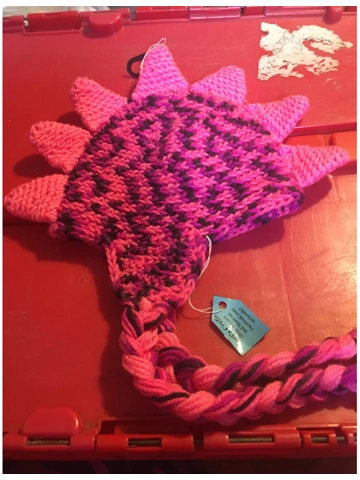 Hand Crocheted Dinosaur Hat Child